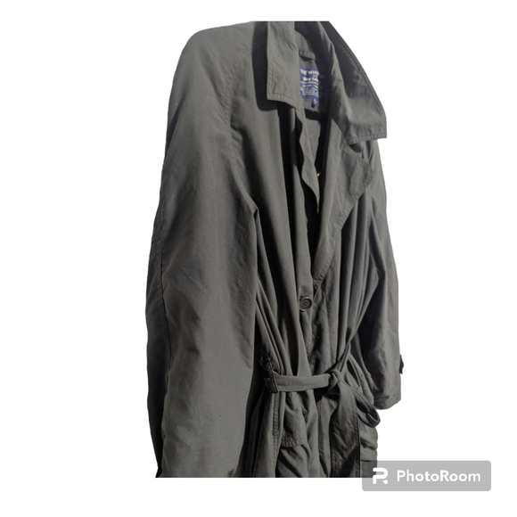 Tilley Endurables Vintage Water Resistant Trench Coat Olive Green Size Med - Picture 6 of 7